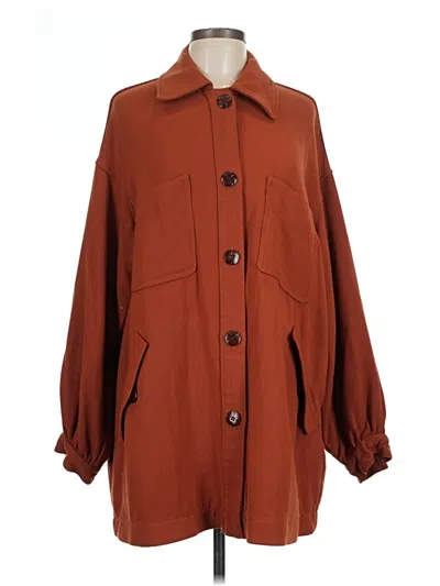Pre-owned H&m Coat In Brown