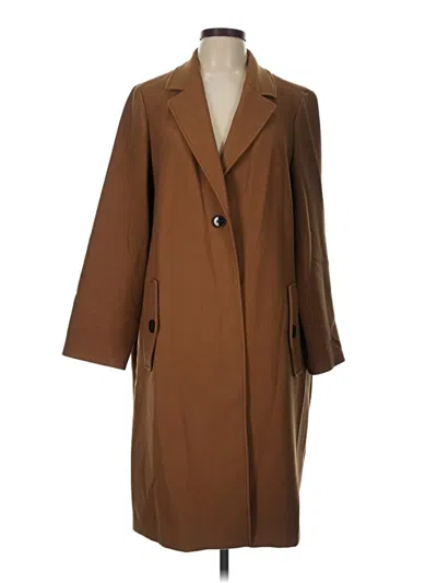 Pre-owned H&m Coat In Brown