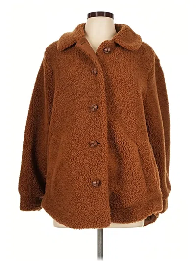 Pre-owned H&m Coat In Brown