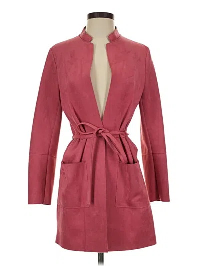 Pre-owned H&m Coat In Burgundy