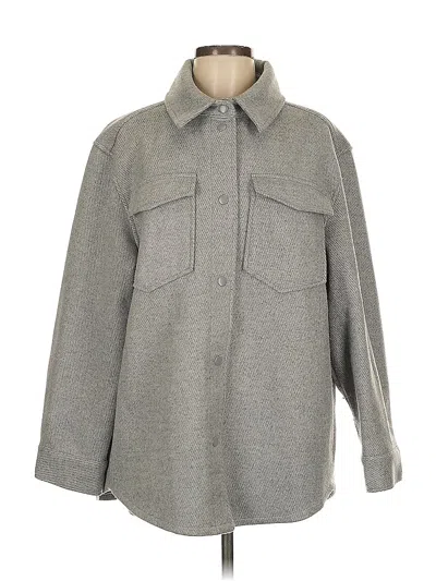 Pre-owned H&m Coat In Gray