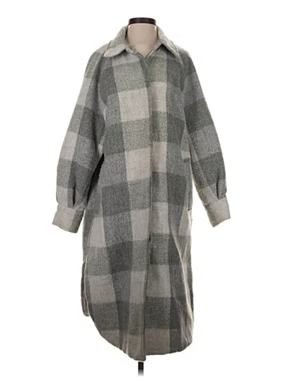 Pre-owned H&m Coat In Gray