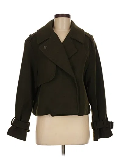 Pre-owned H&m Coat In Green