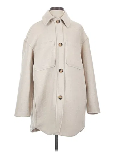 Pre-owned H&m Coat In Ivory