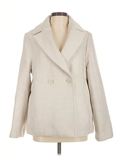 Pre-owned H&m Coat In Ivory