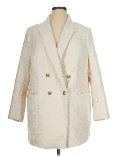 Pre-owned H&m Coat In Ivory