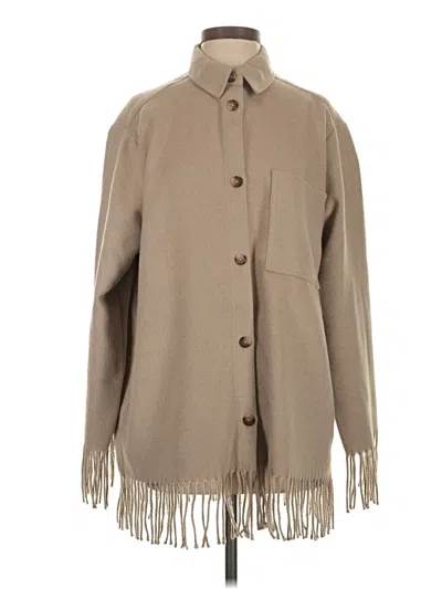 Pre-owned H&m Coat In Tan