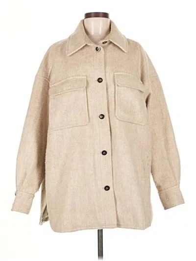 Pre-owned H&m Coat In Tan