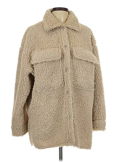 Pre-owned H&m Coat In Tan