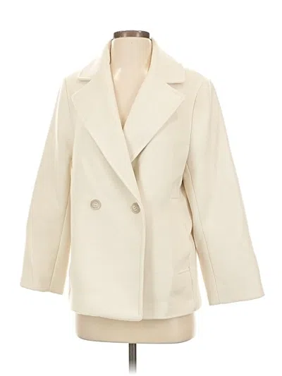 Pre-owned H&m Coat In White