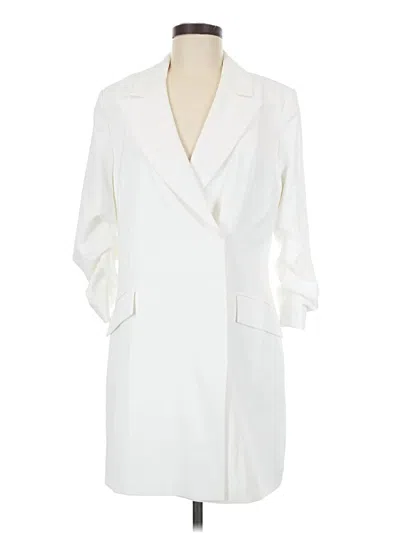 Pre-owned H&m Coat In White