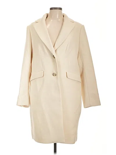 Pre-owned H&m Coat In White