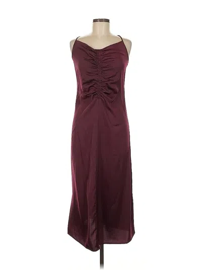 H&m Cocktail Dress In Burgundy