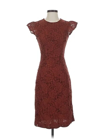 Pre-owned H&m Cocktail Dress In Burgundy