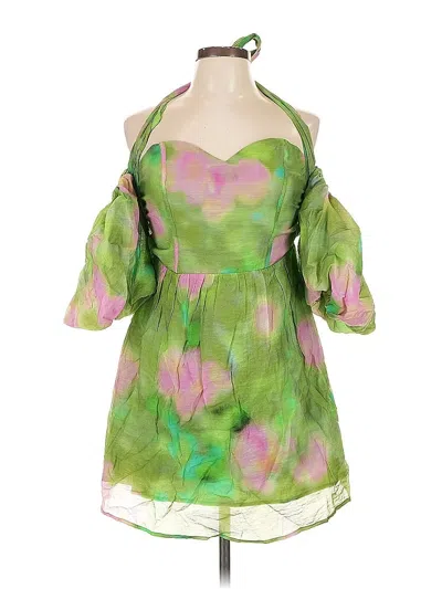 Pre-owned H&m Cocktail Dress In Green