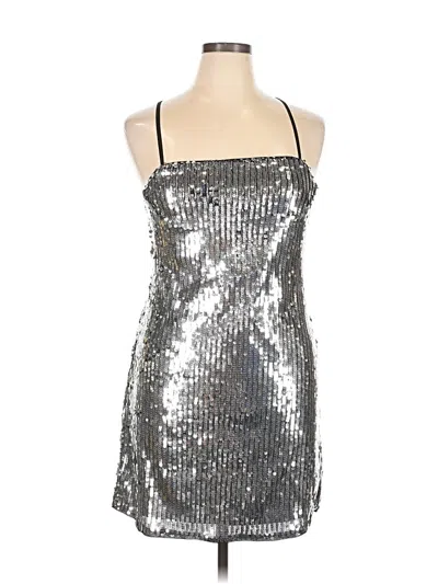 H&m Cocktail Dress In Silver