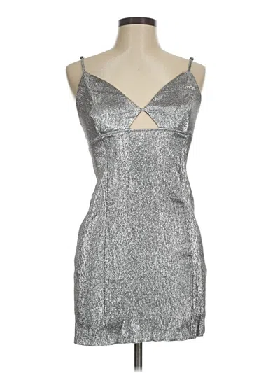Pre-owned H&m Cocktail Dress In Silver