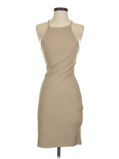 Pre-owned H&m Cocktail Dress In Tan