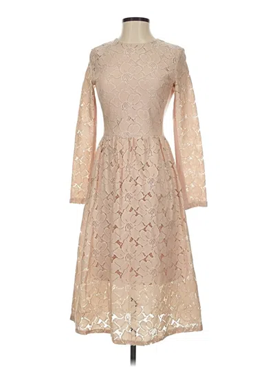 Pre-owned H&m Cocktail Dress In Tan