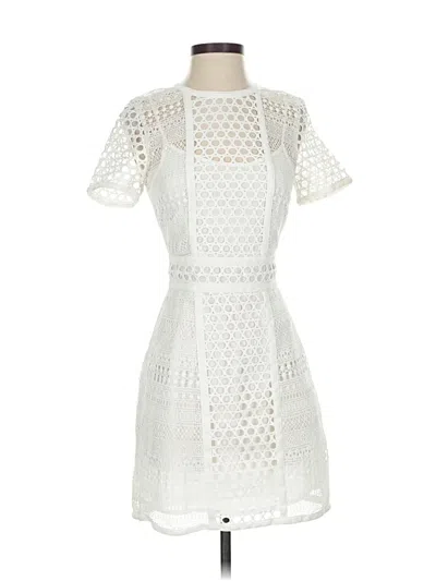 Pre-owned H&m Cocktail Dress In White