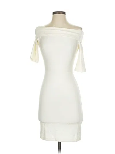 Pre-owned H&m Cocktail Dress In White