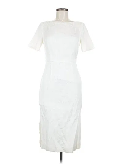 Pre-owned H&m Cocktail Dress In White
