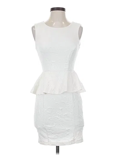 Pre-owned H&m Cocktail Dress In White