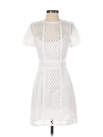 Pre-owned H&m Cocktail Dress In White