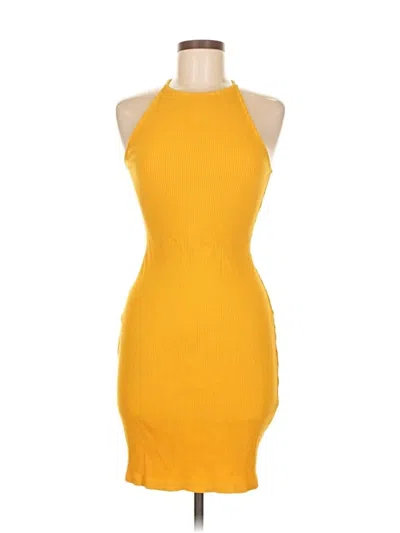 Pre-owned H&m Cocktail Dress In Yellow