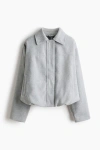 H&m Collared Bomber Jacket In Gray