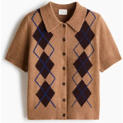 H&m Collared Cardigan In Brown