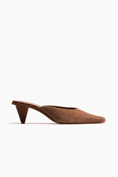 H&m Cone-heeled Leather Mules In Multi