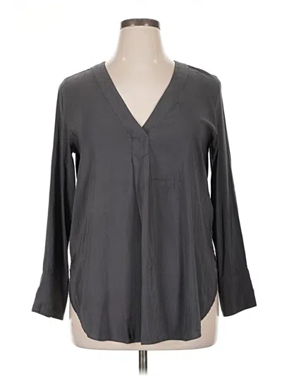 Pre-owned H&m Conscious 3/4 Sleeve Blouse In Gray