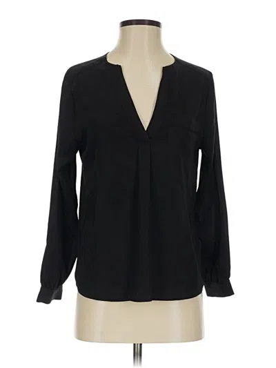 Pre-owned H&m Conscious Long Sleeve Blouse In Black