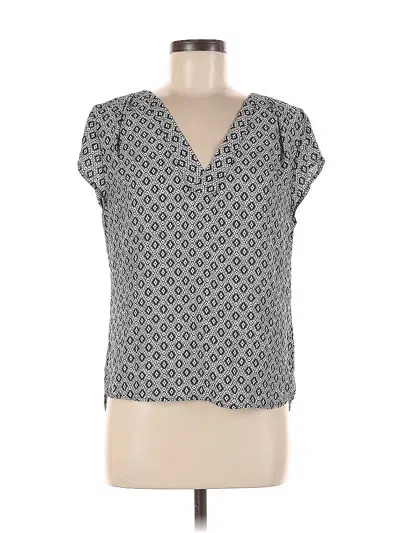Pre-owned H&m Conscious Short Sleeve Blouse In Gray
