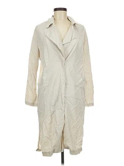 Pre-owned H&m Conscious Trenchcoat In White