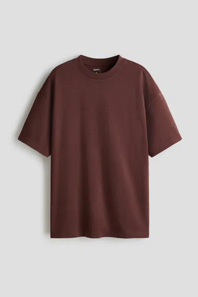 H&m Cooling Oversized Fit T-shirt In Brown