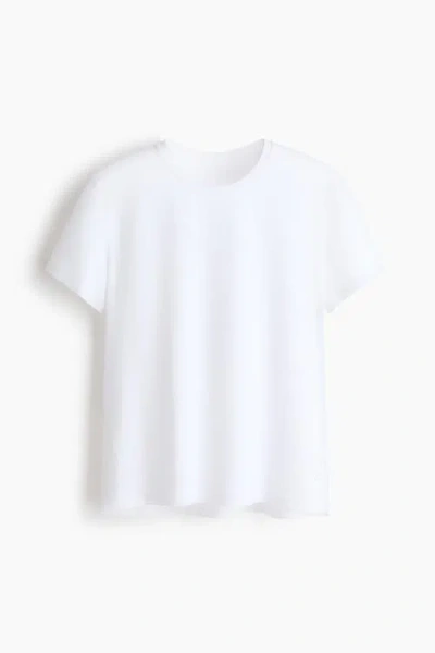 H&m Cooling Running T-shirt With Drymove In White