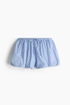 H&m Cotton Balloon Beach Shorts In Blue