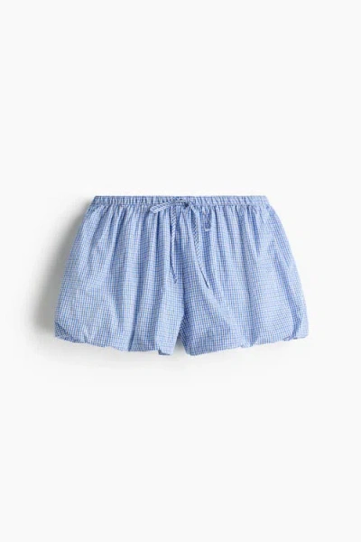H&m Cotton Balloon Beach Shorts In Blue