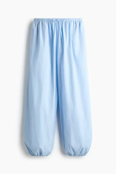 H&m Cotton Balloon Trousers In Blue