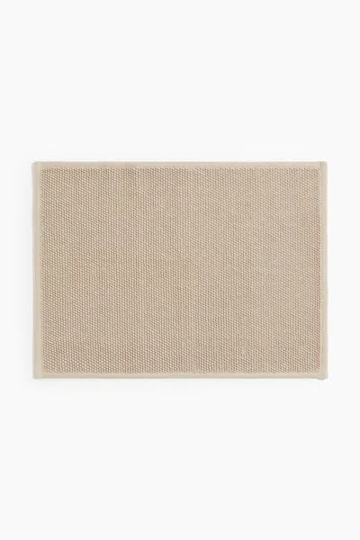 H&m Cotton Bath Mat In Neutral