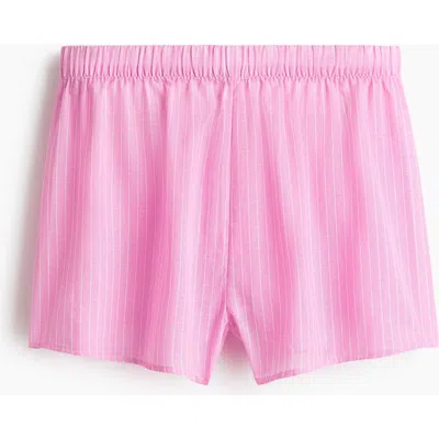 H&m Cotton Beach Shorts In Pink