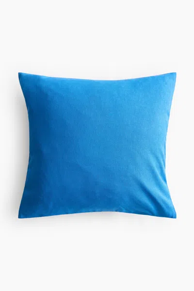 H&m Cotton Canvas Cushion Cover In Blue