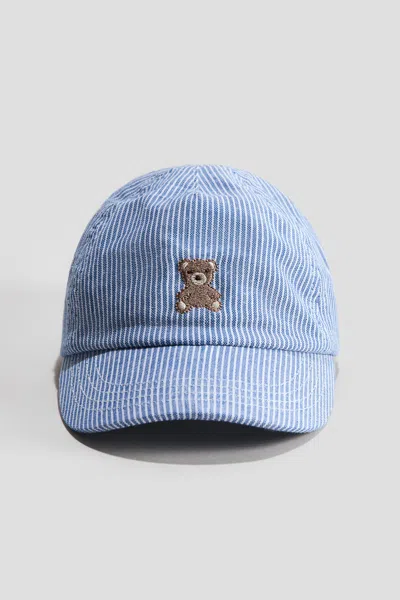 H&m Cotton Cap In Blue