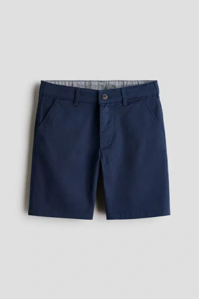 H&m Kids'  Cotton Chino Shorts In Blue