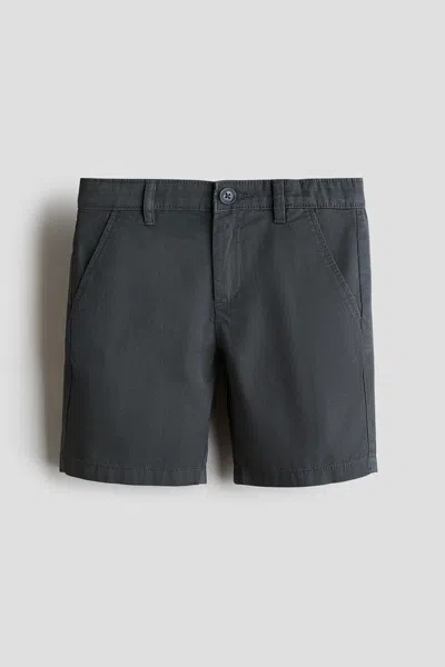 H&m Kids' Cotton Chino Shorts In Black