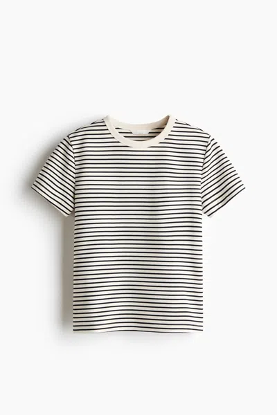 H&m Cotton Jersey T-shirt In Black