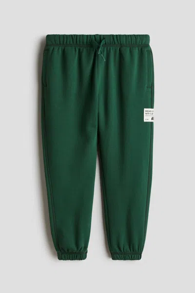 H&m Kids' Cotton Joggers In Green