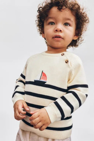 H&m Babies'  Cotton Knit Sweater In Brown